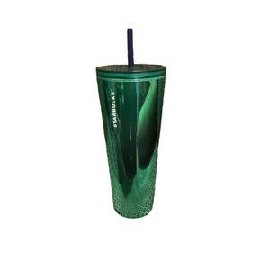 Starbucks Christmas 2020 24 Oz Cold Cup Tumbler Emerald Green Mirror